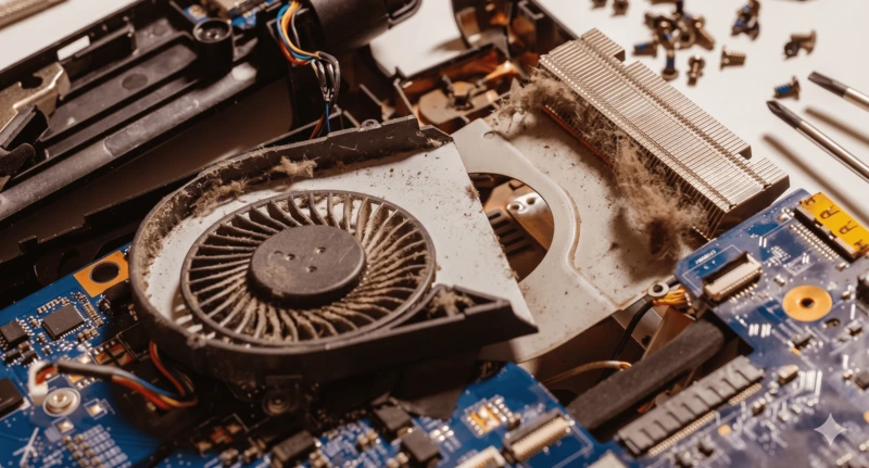 Limpeza interna de notebook com troca de pasta térmica na MS Notebook
